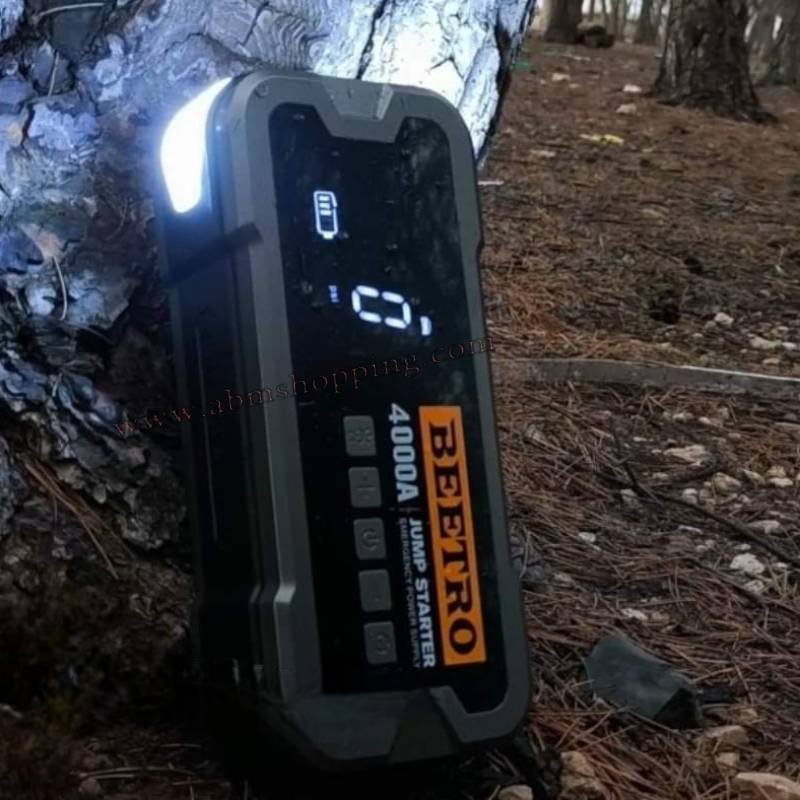 Booster batterie 4 in1 4000A, Gonfleur 10 Bar, Power Bank 24000 mAh et lamp torche 3 positions avec pochette | BETTRO - الصورة 6
